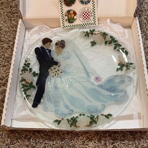 Peggy Karr Glass Wedding Plate
